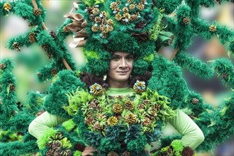 Elaborate costume at the Jember Fashion Festival