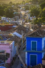 View from the bell tower of the church Convento de San Francisco de Asis onto the city