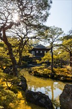 Silver temple Ginkaku-ji with garden