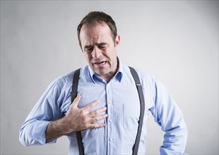 Man having chest pains