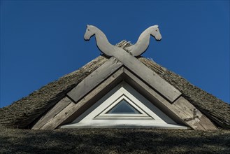 Typical wooden gable of a thatched roof