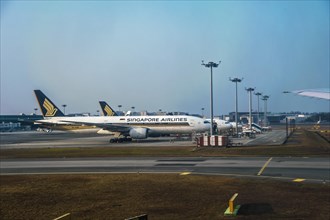 Airbus of Singapore Airlines at Changi Airport