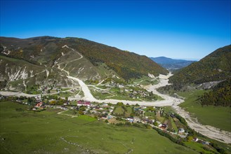 Overlook over the Chechen mountains