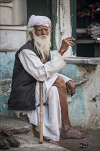 Old man with turban and beard