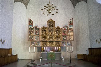 The carved altar in Altstadter Nicolaikirche church