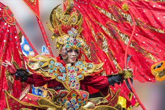 Elaborate costume at the Jember Fashion Festival