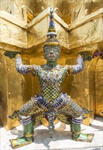 Yaksha statue at golden Chedi