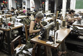 Seamstresses in a clothing factory