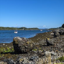 Sailing boats in the Sound of Kerrera in Oban