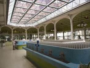 Water taps in the Halle des Sources at Vichy thermal spa