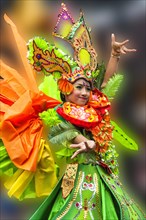 Elaborate costume at the Jember Fashion Festival