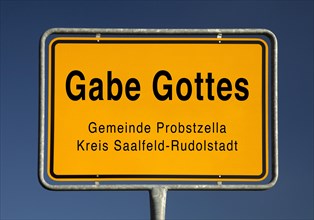 City limits sign of Gabe Gottes