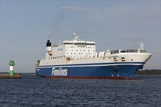 Finnlines ferry entering Travemunde