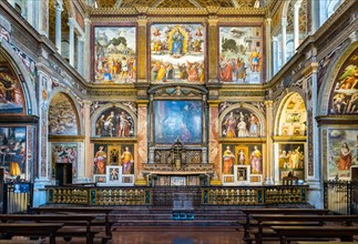Interior with frescoes