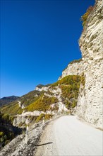 Road through a gorge on the Argun river