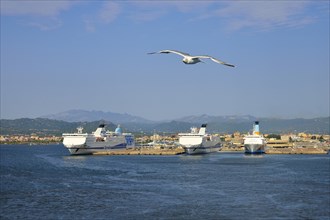 Ferries at the pier in Ferry