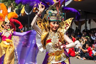 Elaborate costume at the Jember Fashion Festival