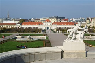View across the gardens to Lower Belvedere Palace