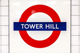 Underground sign at Tower Hill station