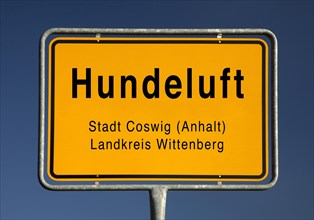 City limits sign of Hundeluft