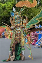 Elaborate costume at the Jember Fashion Festival