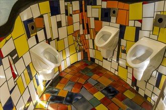 Urinals in the men's room at the Kunsthaus Abensberg by Peter Pelikan