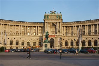 Hofburg Palace at Heldenplatz square