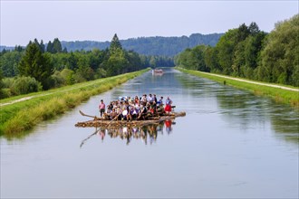 Rafting on the Isarkanal in Aumuhle near Egling