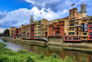 Colourful houses on the Onyar river