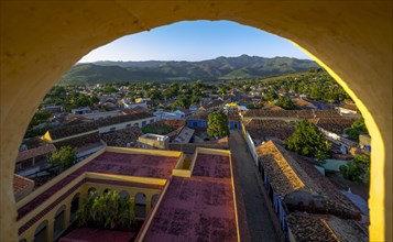 View from the bell tower of the church Convento de San Francisco de Asis onto the city