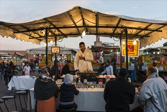 Food stall on Djemaa el Fna or Jamaa el Fna square