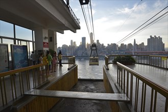 Station of the cable car travelling over the Yangtze River