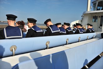 Cadets on the ferry