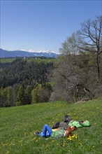 Hikers having a rest