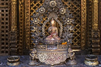 Buddhist bronze figure in Buddhist monastery Kwa Bahal