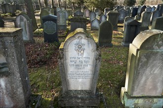 Grave stones in the New Jewish Cemetery