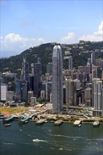 View of the skyline of Central and Hong Kong River