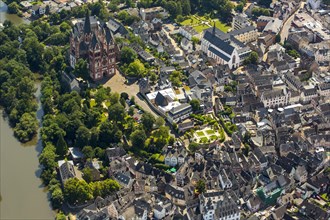 View over the historic centre of Limburg on the Limburg Cathedral
