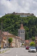The town of Rasnov underneath Rasnov Castle