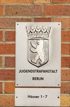 Sign of the Jugendstrafanstalt Berlin juvenile prison