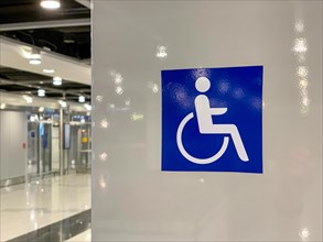 Pictogram for wheelchair users at Dusseldorf International Airport