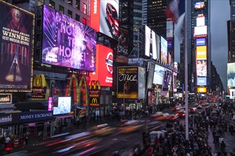 Traffic at rush hour in Times Square