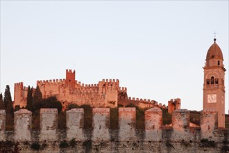 Medieval city walls and the Castle of Soave