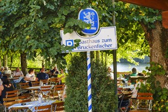 Beer garden from inn to Bruckenfischer