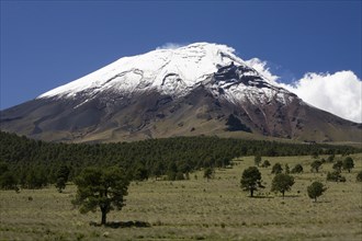 Iztaccihuatl volcano from Paso de Cortes