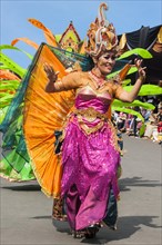 Elaborate costume at the Jember Fashion Festival