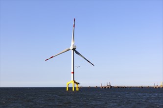 Offshore wind power station in the North Sea