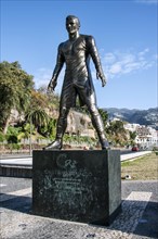 Statue of footballer Cristiano Ronaldo