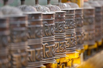 Prayer wheels of the Boudhanath Stupa