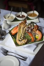 Seafood creation with in the gourmet restaurant Malabar Junction